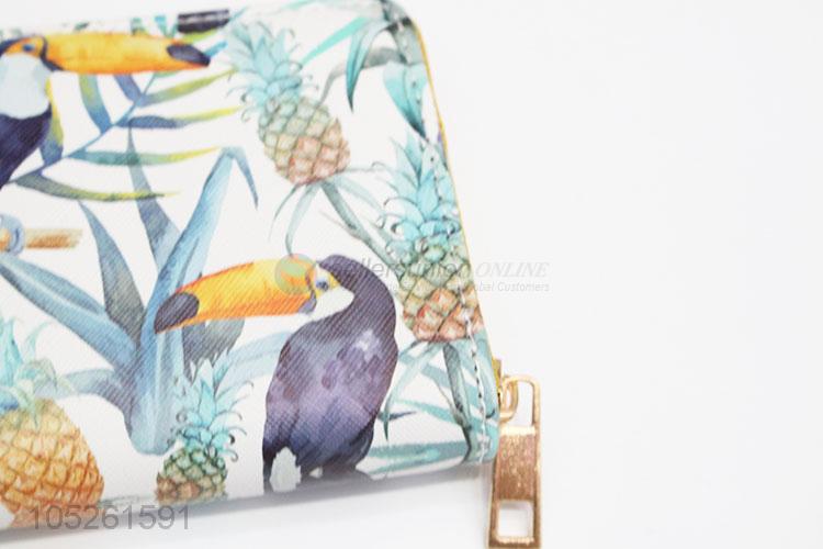 Clutch Ladies Purse PU Leather Cartoon Birds Pattern Women Wallets