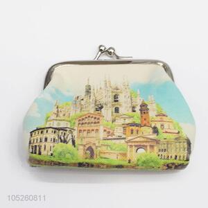 Mini PU Leather Famous Building Coin Purses & Pouches