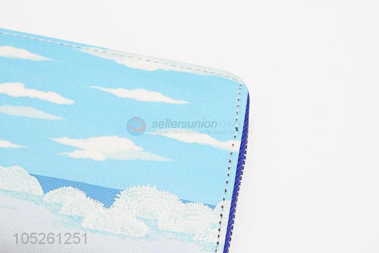 Women Cartoon Unicorn Pattern Wallet Phone Purse Travel Fold Over Wallet