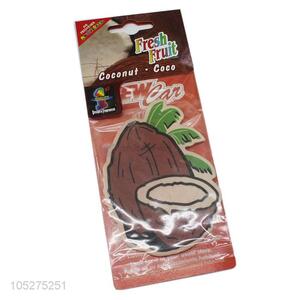 China Supply Coconut Scent Hanging Paper Car Perfume Lasting Fragrance
