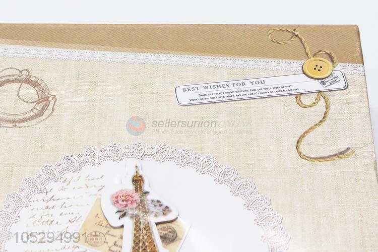 Factory Sales Vintage Pattern Hardcover Photo Album Photobook with Paste Inside Pages