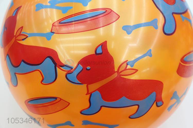 Latest Design Party Cartoon Dog Pattern Inflatable Ball Outdoor Sports Toy