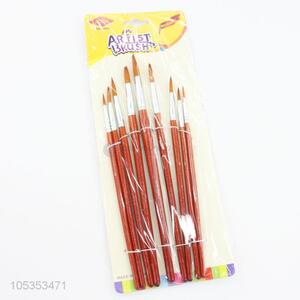 Factory Promotional 9pcs Artist Watercolor Paint Brush School Drawing Tool