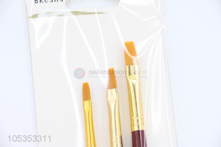 Cute Design 3pcs Watercolor Oil Painting Brush Set