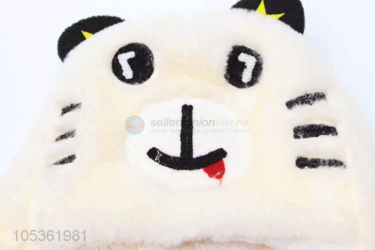 Factory Price Cartoon Tiger Plush Cap For Girls/Boys