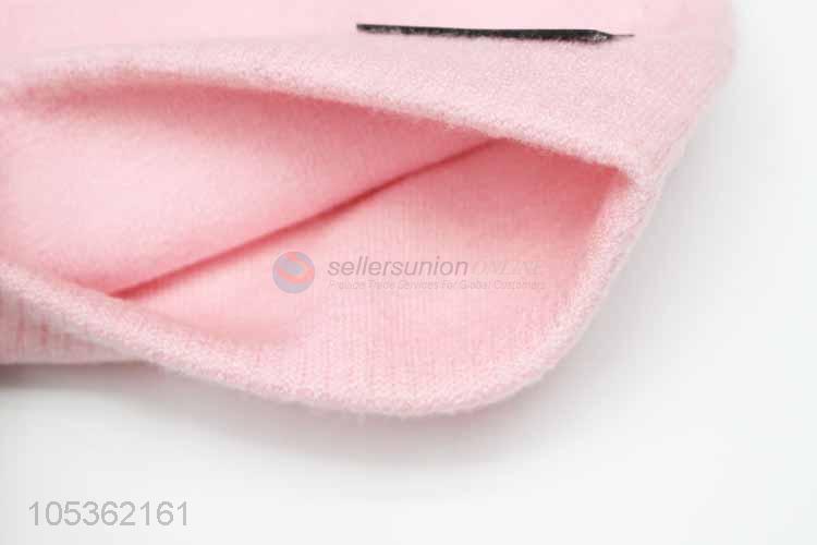 Latest Design Pink Cute Baby Winter Warm Hats