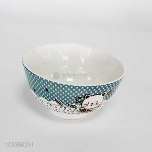 Hot selling cute cat pattern ceramic bowl