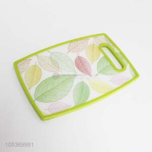 China supplier cheap leaf printed plastic chopping board