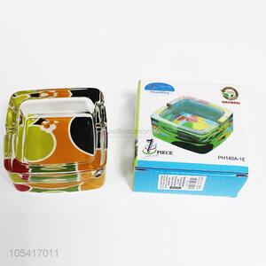 Fashion creative design colored glass ashtray