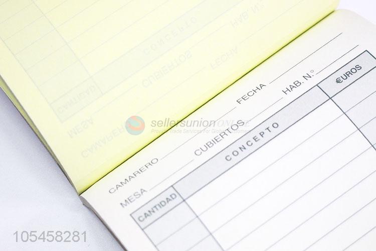 Cheap restaurant carbonless copy paper receipt record book