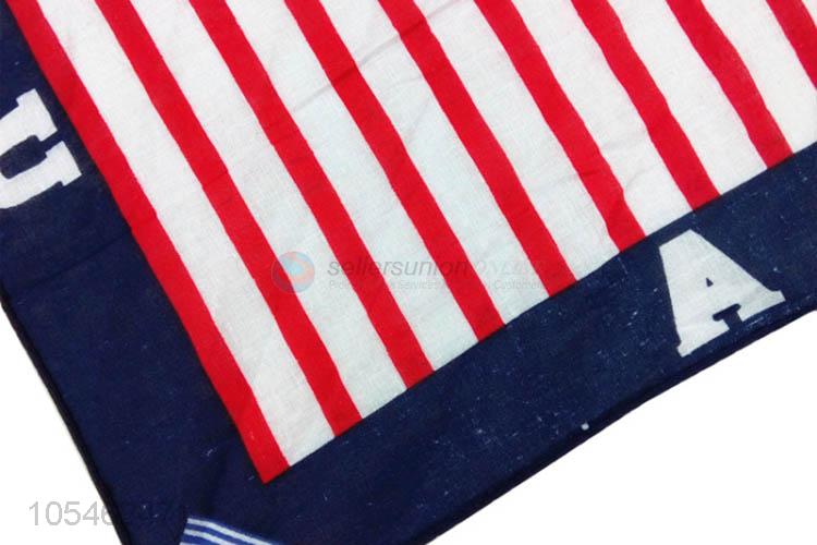 Good quality 55*55cm custom logo cotton kerchief