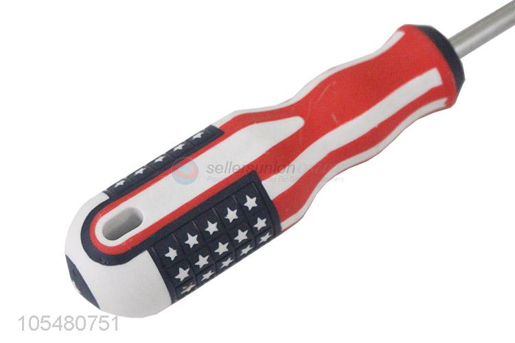 Made In China Wholesale American Flag Safety Slotted Screwdriver with Soft Handle