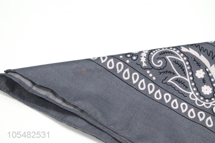 China OEM 60*60cm custom logo polyester kerchief/bandanas