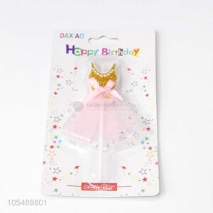 Top Sale Princess Dress Shape Happy Birthday Candle