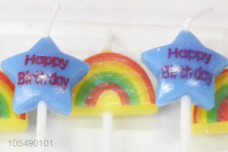 Direct Factory Stars and Rainbow Happy Birthday Candles