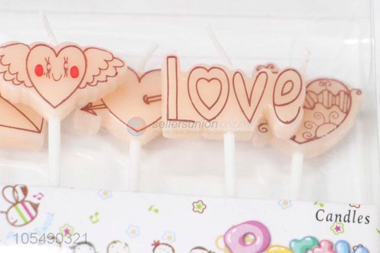 Cheap Professional Romantic Happy Birthday Candle Love Heart Sticks