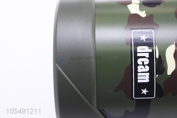 Top manufacturer large capacity outdoor camouflage color stainless steel thermos bottle