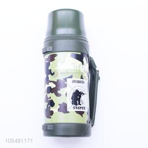 Wolesale large capacity camouflage color outdoor stainless steel thermos bottle