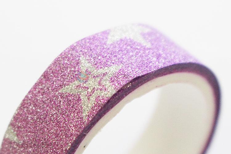 Top manufacturer star pattern glitter adhesive tape for decoration