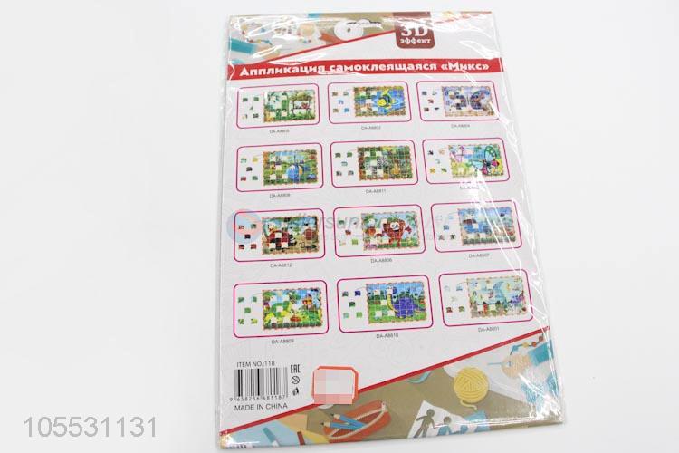 Wholesale Educational 3D EVA Puzzle Sticker DIY Mosaic Collage Toy