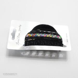 Factory Price Resin Women Hair Clip with Colored Diamond