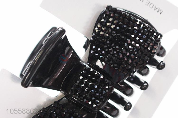 China Wholesale Resin Women Hair Clip with Black Diamond