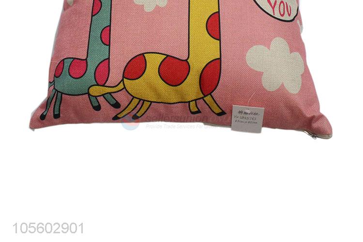 China Factory Cute Giraffe Sofa Pillow Case Boster Case for Living Room