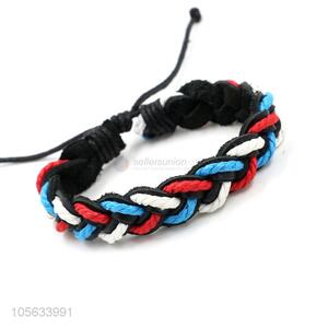 Manufacturer custom mens retro handmade bracelets hand braided bracelet