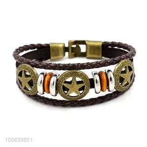 New items mens retro handmade bracelets hand braided bracelet