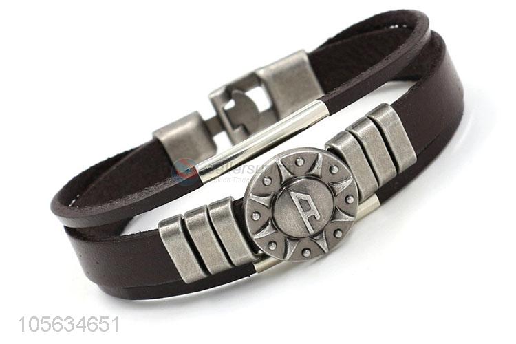 Top manufacturer multilayer leather bracelet retro charms bracelets