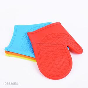 Best Price 95g Colorful Silicone BBQ Gloves Heat Resistant Oven Mitts