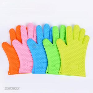 Food Grade 148g Silicone Five Fingers Insulated Gloves  BBQ Grill Gloves