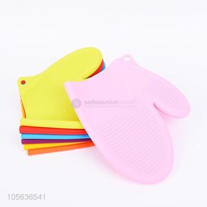 Latest 83g Heat Resistant BBQ Grill Oven Mitt Gloves Candy Color Silicone Gloves