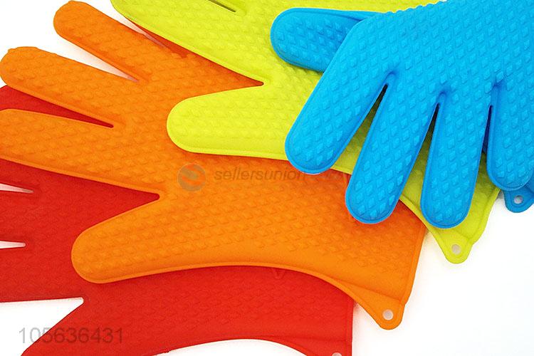 Best Selling 130g Kitchen Cooking Baking Five Fingers Silicone Heat Resistant Glove