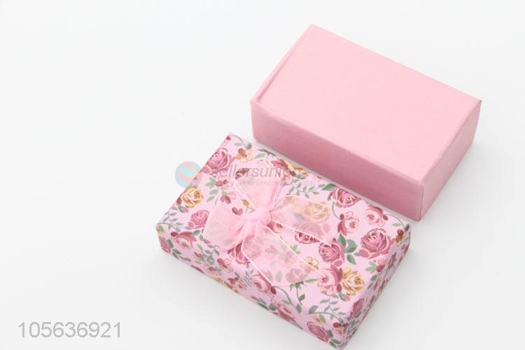 Good quality printed paper necklace earstuds box jewelry box