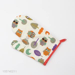 Hot New Products Cartoon Owl Pattern Thickening High Temperature Oven Glove Microwave Oven Mitt