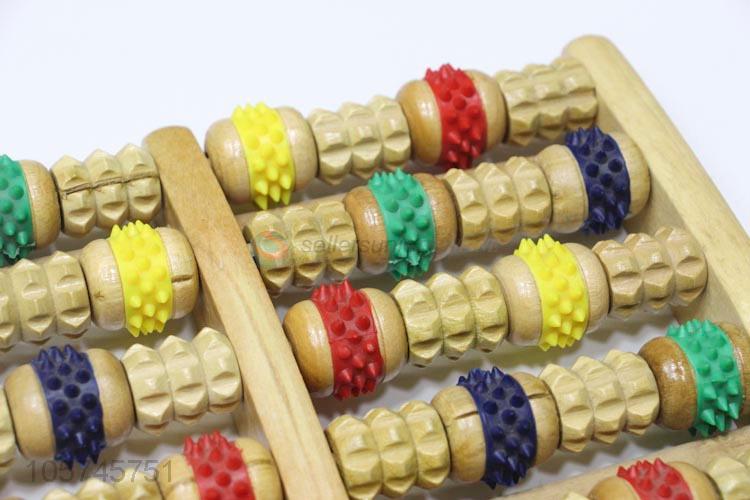 ODM factory custom wooden pedicure foot roller massager