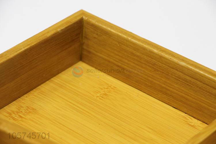 Premium quality 4-grid bamboo tea tray cup teay for hotel