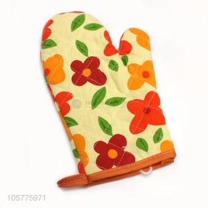 Remarkable quality heat resistant microwave oven glove canvas printed mitt