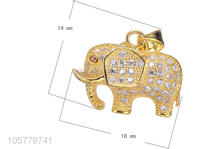 Good Sale Elephant Shape Necklace Pendant Copper Accessories