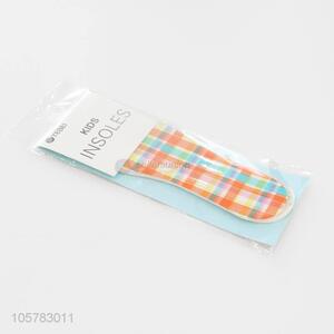 Good quality colorful check print kids latex insoles