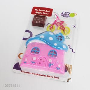Low price children plastic cartoon furniture toy set