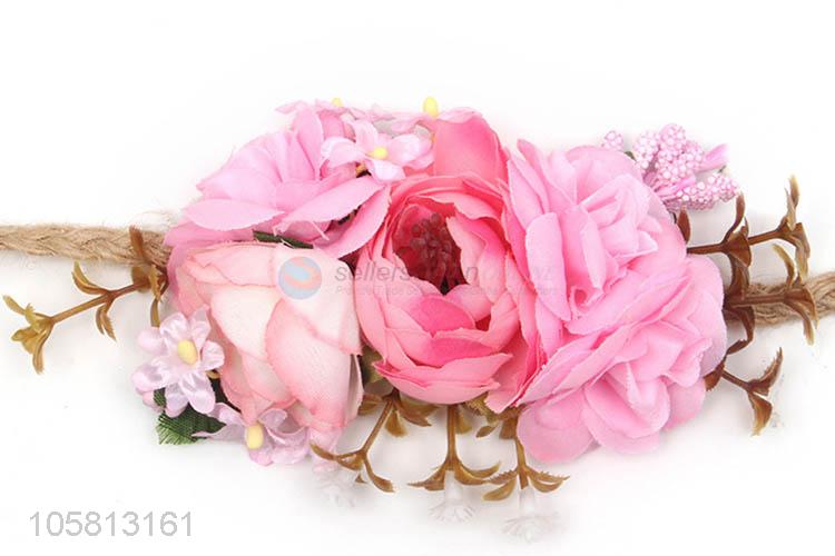 High Quality Simulation Flower Hemp Rope Decorative Head Band