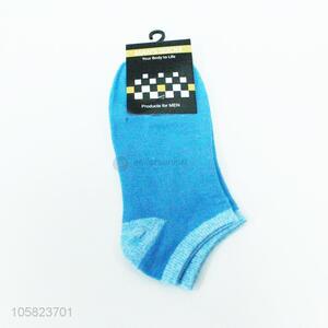 Good quality ligth blue men running socks anklet socks