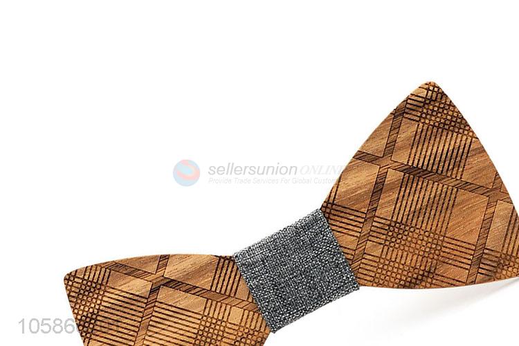 Best Popular Simple Men's Suit Wooden Bow Tie