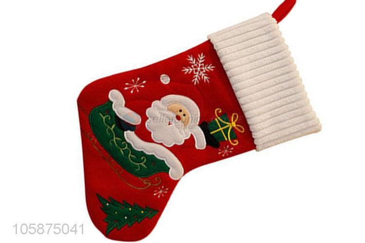 Top quality customized printed cheap christmas decoration sock