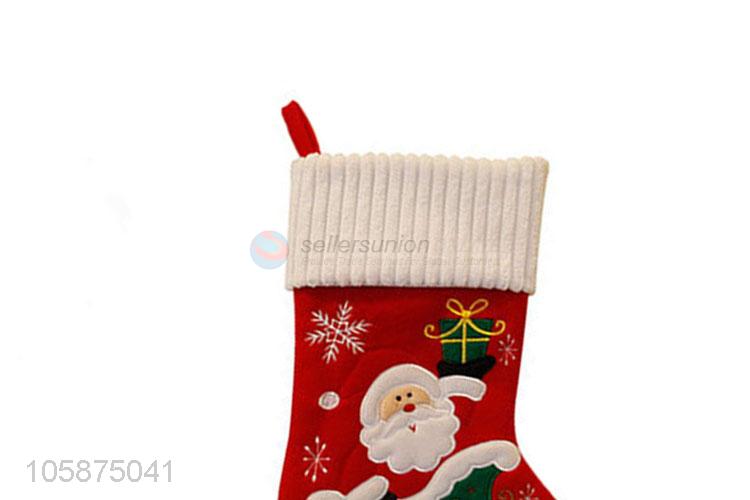 Top quality customized printed cheap christmas decoration sock