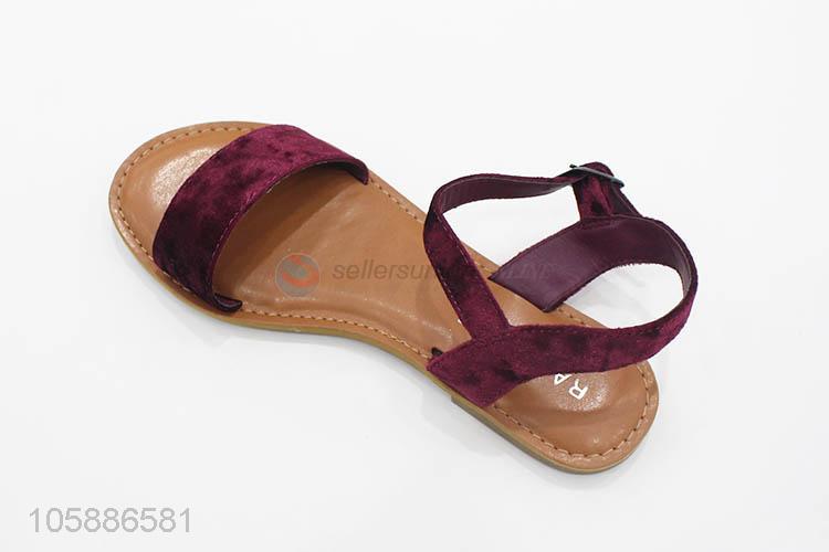 Manufacturer custom fashion women cloth flat sandals