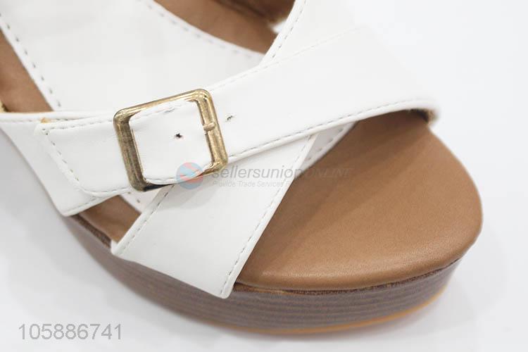 OEM factory stylish summer outdoor slope heel women sandals