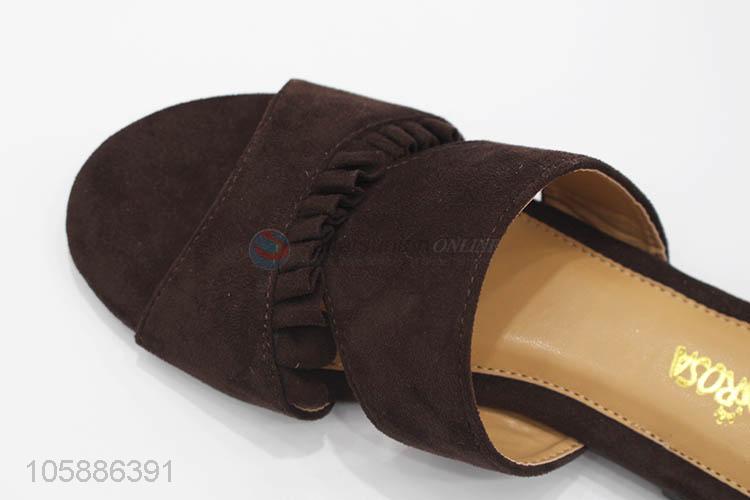 China manufacturer fashion summer outdoor faux suede laides slippers